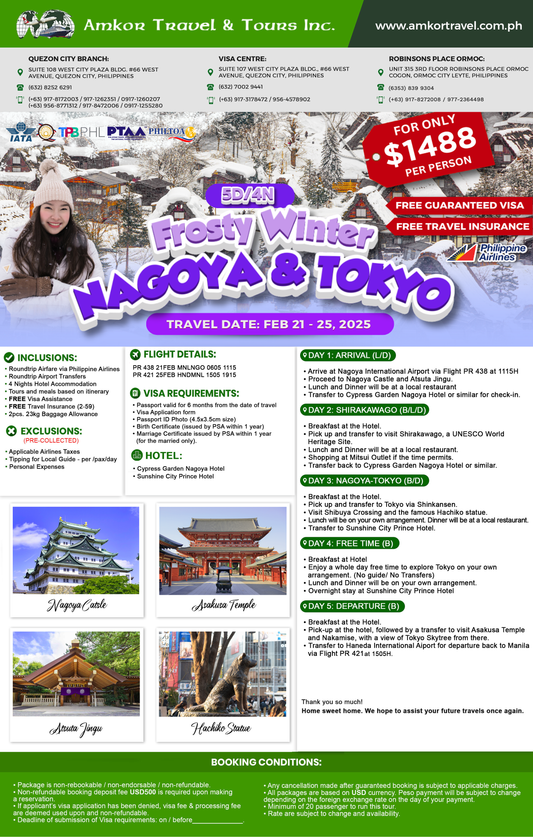 5-DAY FROSTY WINTER NAGOYA & TOKYO