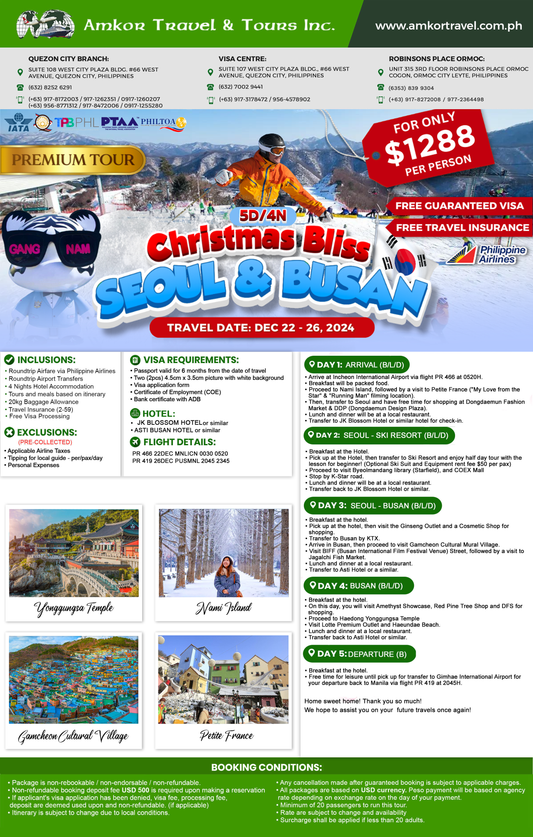 5-DAY CHRISTMAS BLISS KOREA (Seoul & Busan)