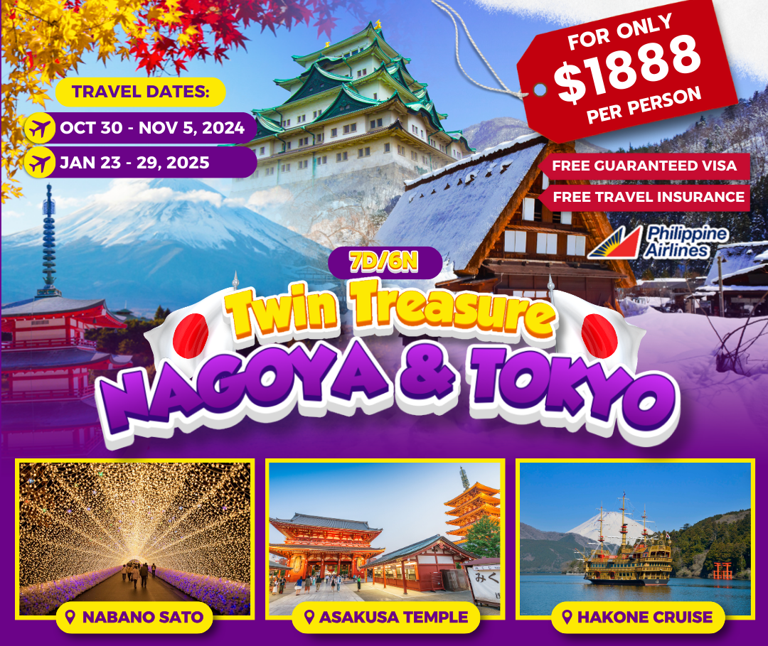 7-DAY TWIN TREASURE JAPAN (Nagoya & Tokyo)