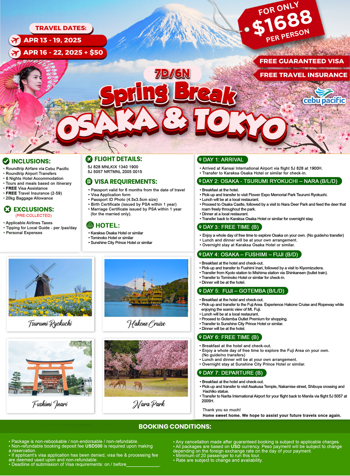 7-DAY SPRING BREAK OSAKA & TOKYO