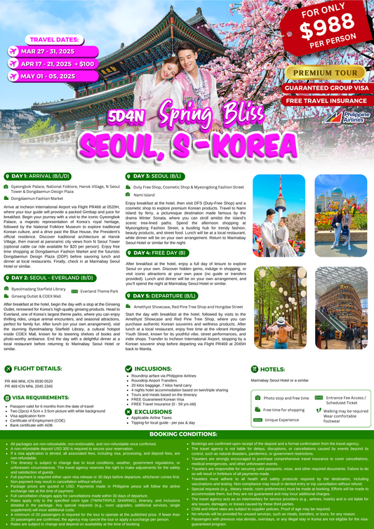 5-DAY SPRING BLISS SEOUL KOREA