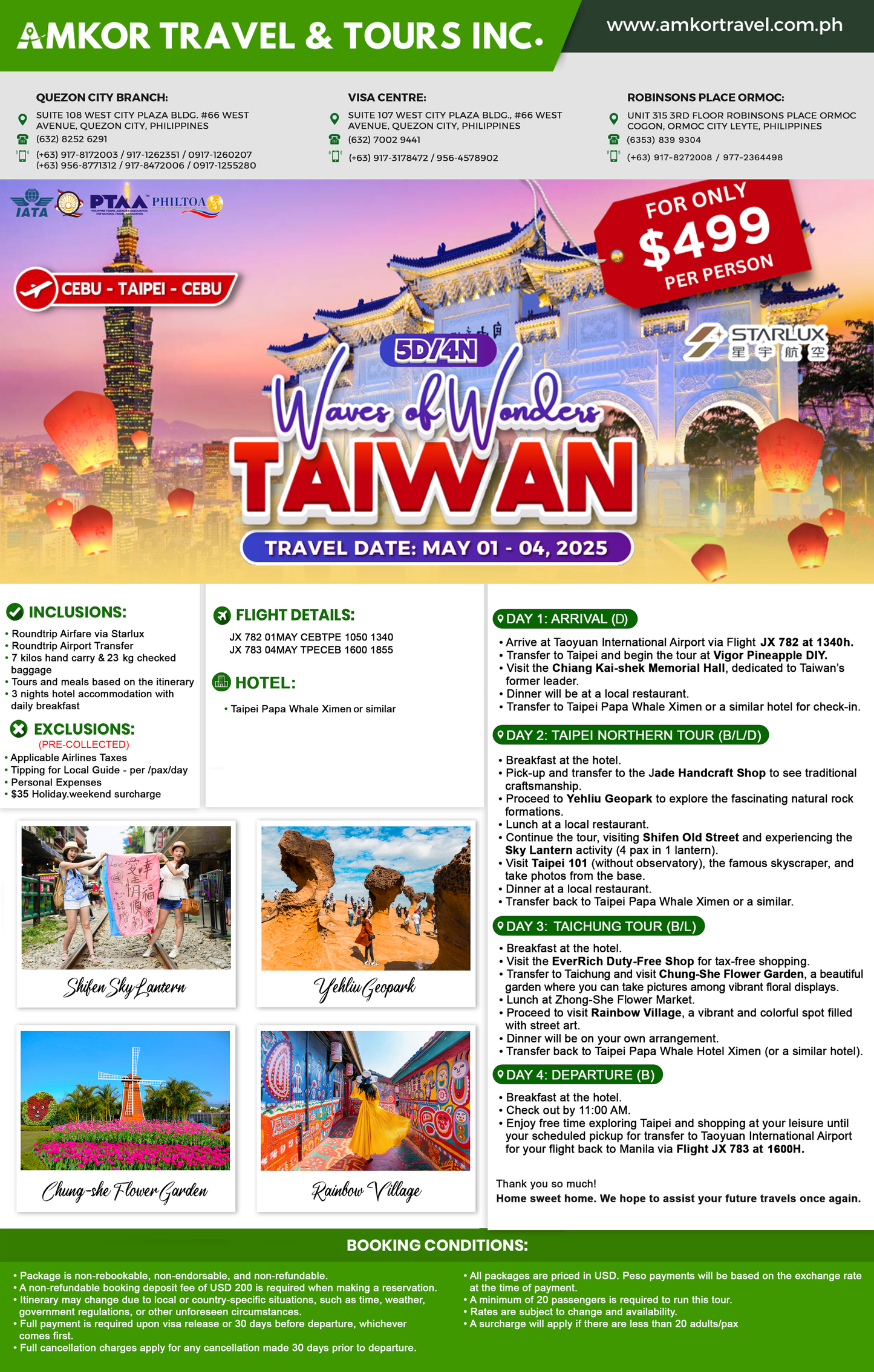 4-DAY WAVES OF WONDER TAIWAN