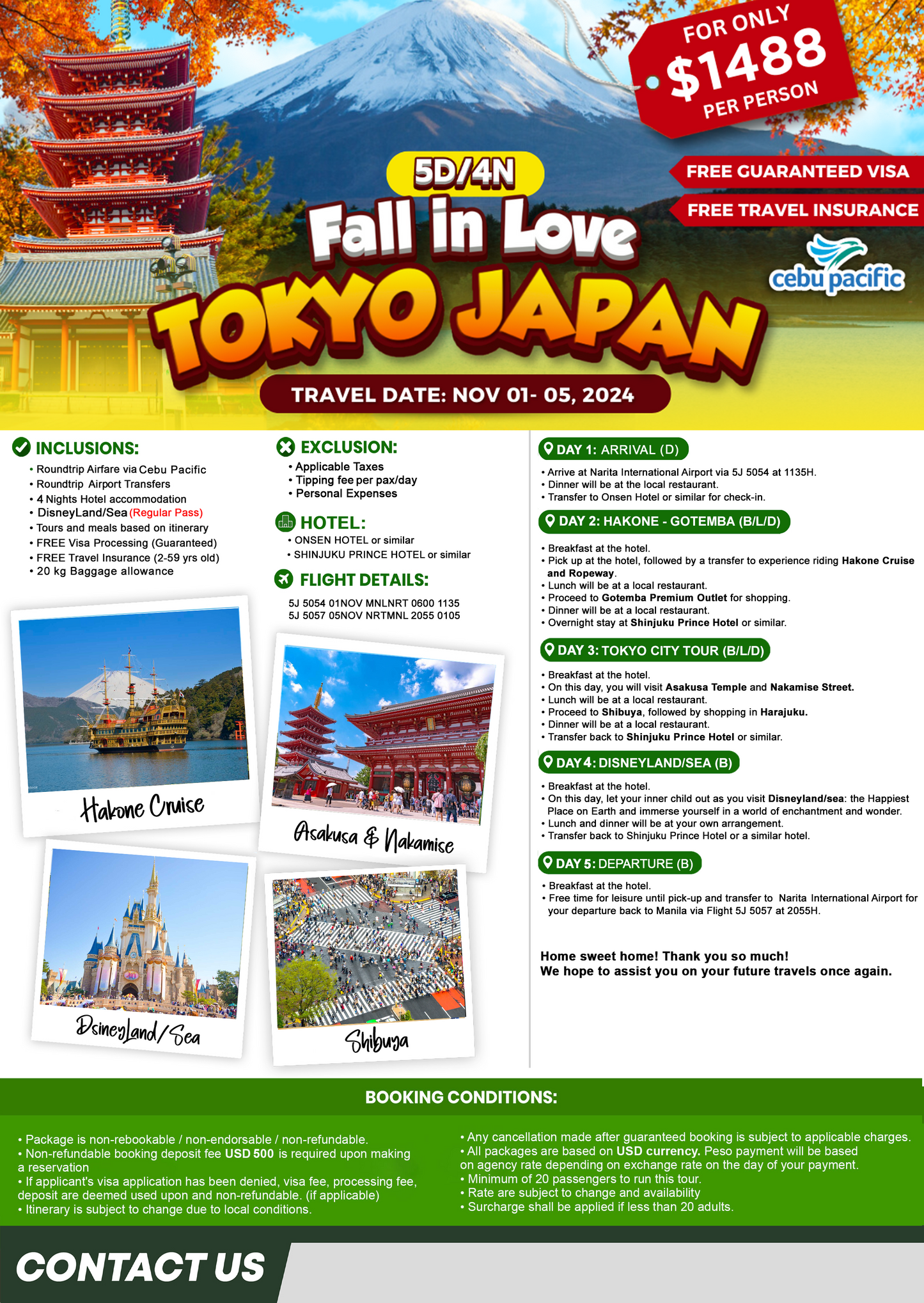 5-DAY FALL IN LOVE TOKYO JAPAN