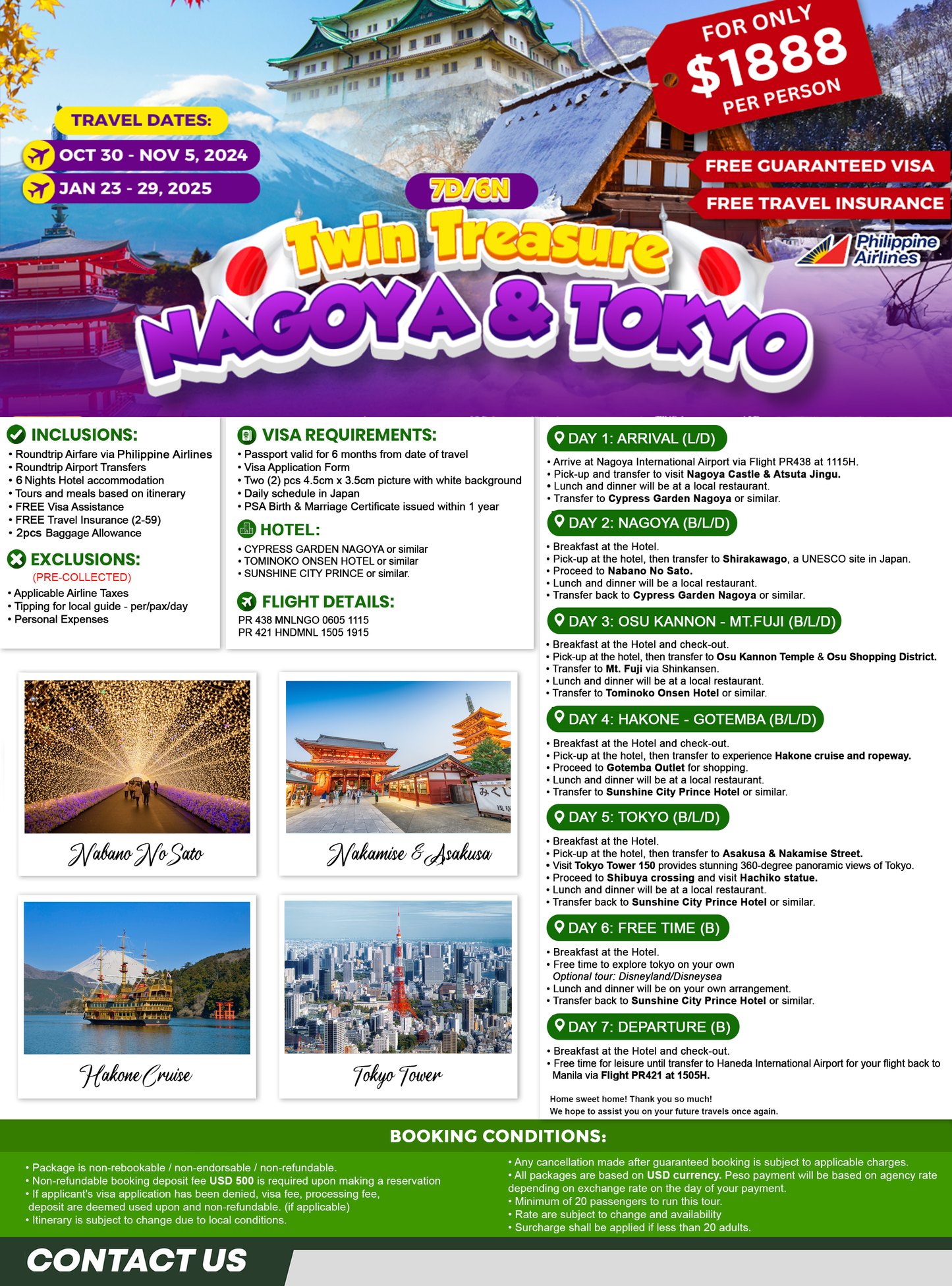 7-DAY TWIN TREASURE JAPAN (Nagoya & Tokyo)